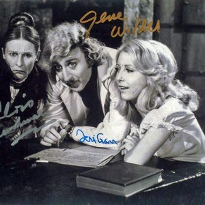 Jonge Frankenstein-cast gesigneerde foto X3 – Gene Wilder, Teri Garr & Cloris Leachman - W/COA