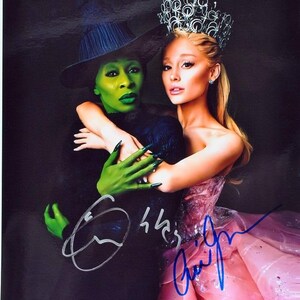 Ariana Grande & Cynthia Erivo Signed Wicked Movie Glinda
