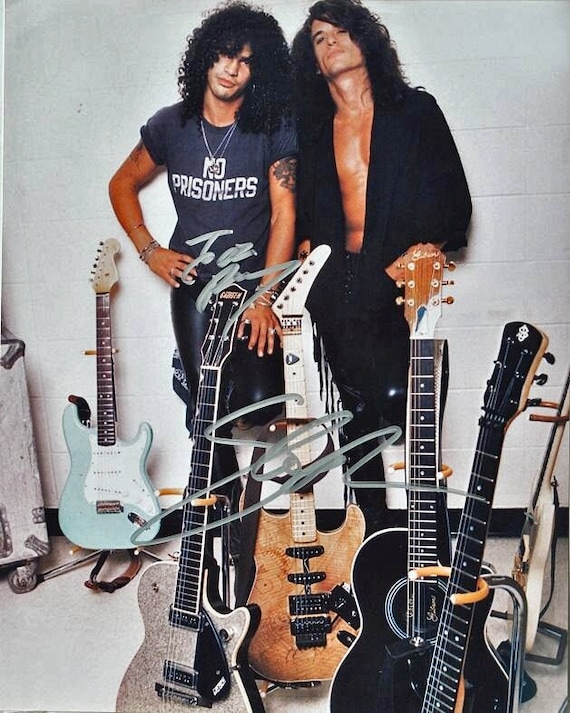 Joe Perry & Slash Signed Photo – Aerosmith, Guns N Roses - W