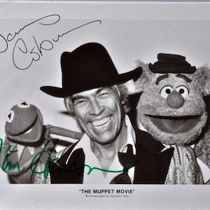 Jim Henson & James Coburn Signed Photo – The Muppet Movie - W/COA