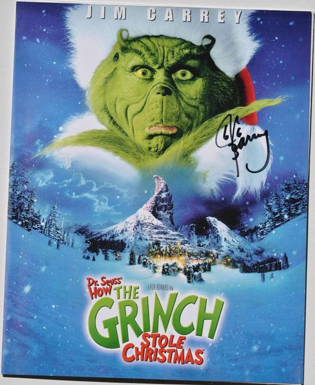 Jim Carrey Signed Photo How the Grinch Stole Christmas W/COA Etsy