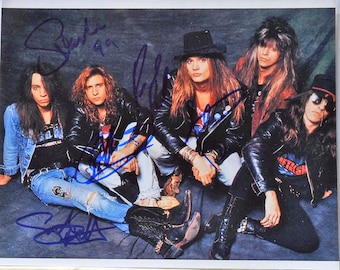 Skid Row Signed Photo X5 – Sebastian Bach + W/COA