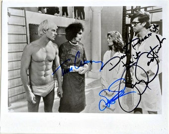 Rocky Horror Picture Show Cast Signed Photo X3 - Tim Curry, Barry Bostwick and Susan Sarandon - W/COA