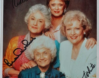 Golden Girls Cast Signed Photo X4 - Beatrice Arthur, Betty White, Rue McClanahan, Estelle Getty W/COA