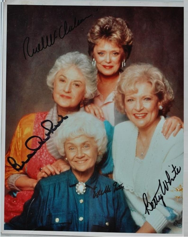 THE GOLDEN GIRLS cast signed autographed photo vintage COA Hologram main image 1