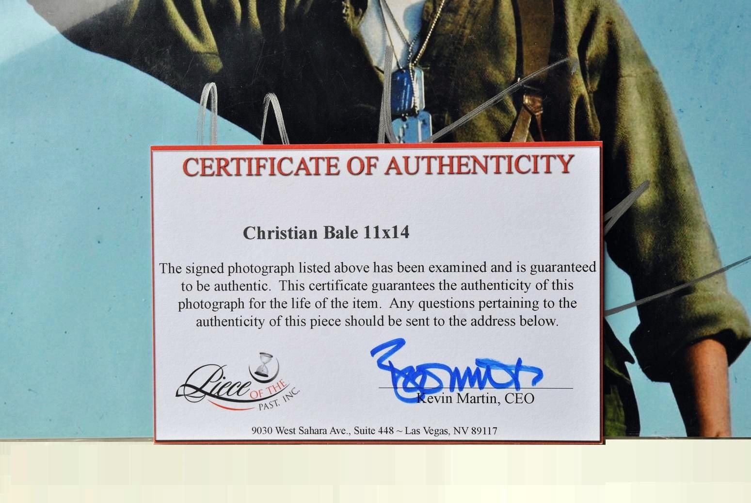 ベケット鑑定済み クリスチャン・ベール 直筆サイン入りフォト クリスチャン・ベール直筆サイン入り写真 - Empire Of The Sun 11