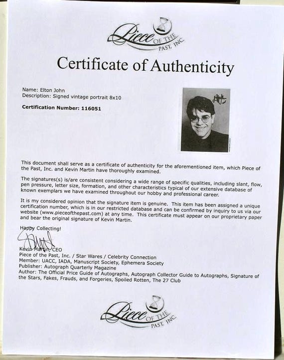 貴重】 チャールトン・ヘストン直筆サイン入り写真 認定書付き