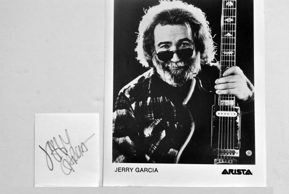ジェリー・ガルシア直筆サイン入りページ＆写真 - グレイトフル