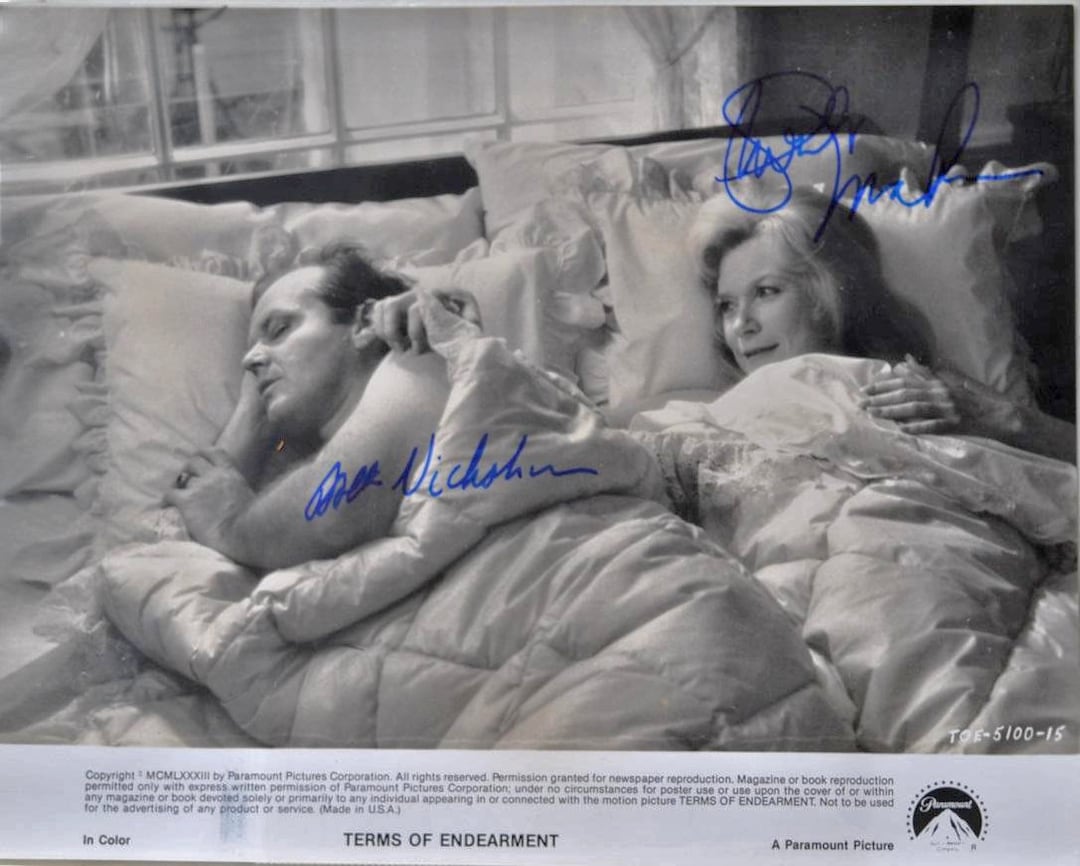 Terms of Endearment Cast Signed Photo X2 – Jack Nicholson & Shirley