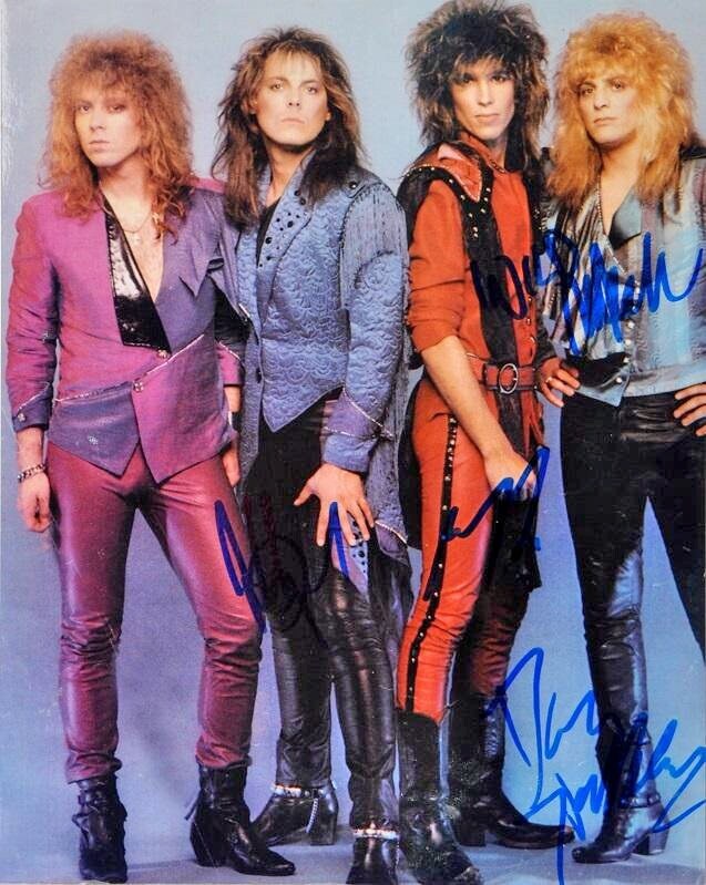 ドッケンのサイン入り写真 X4 – ドン・ドッケン、ジョージ・リンチ +