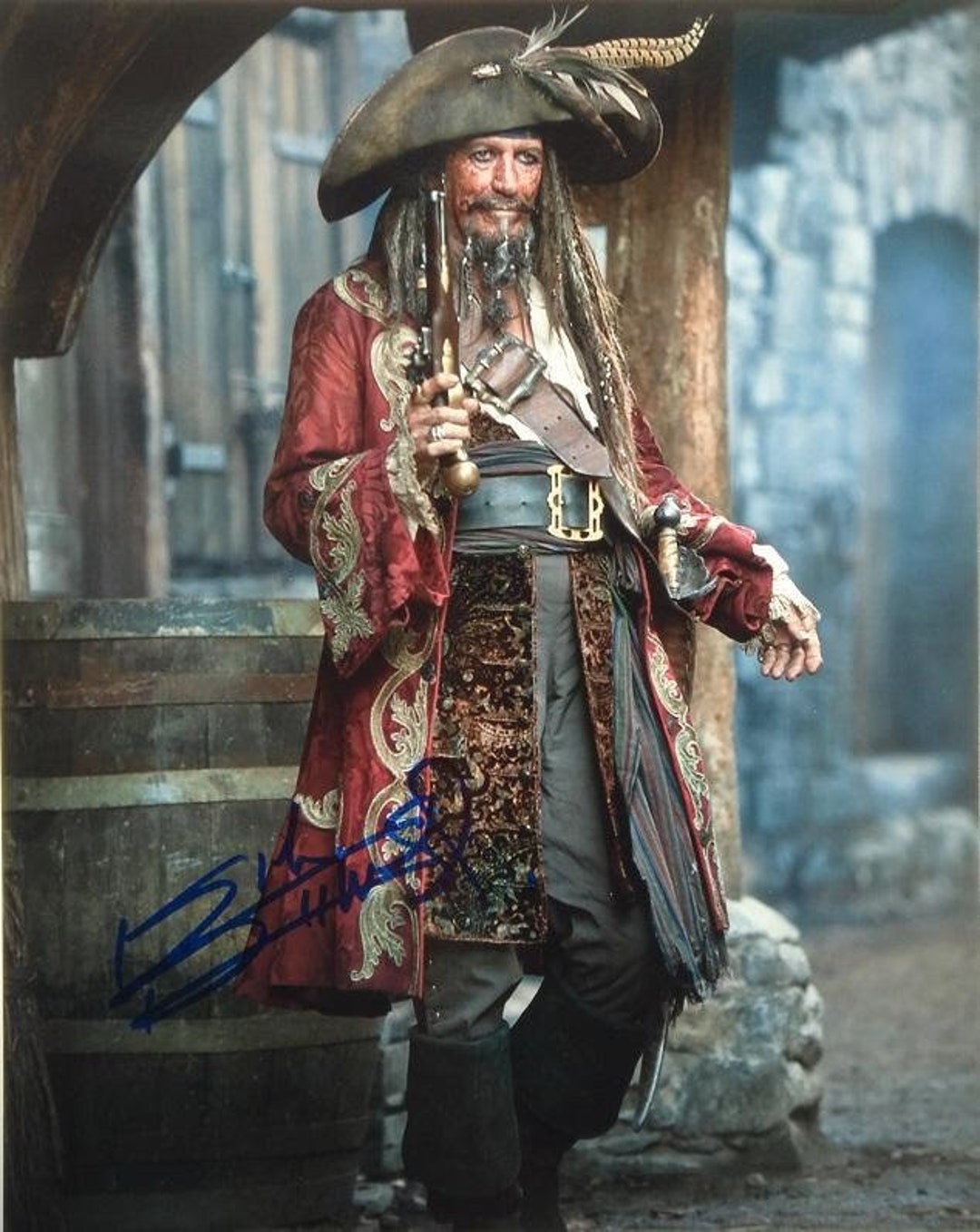 Keith Richards Signed Rare Photo Pirates of the Caribbean W