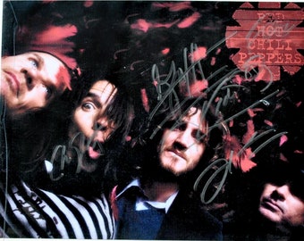 Red Hot Chili Peppers Signed X4 - Anthony Kiedis, Flea, Chad Smith + W/COA