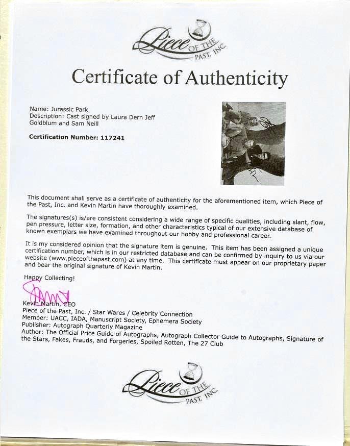 Jeff Goldblum Jurassic Park Signed Photo Display - Movie Memorabilia Gift, US Letter Size - View #4