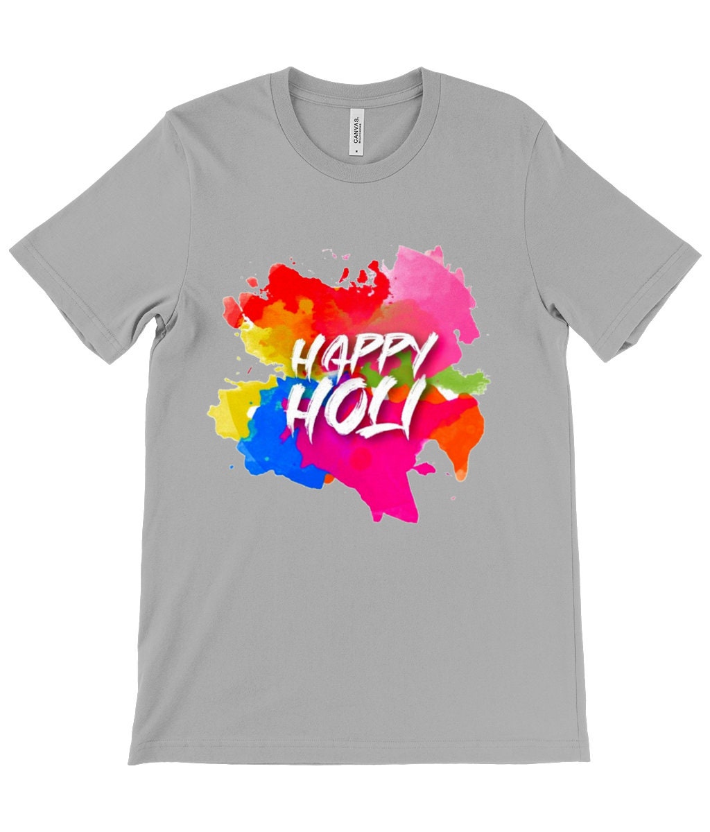Happy Holi Unisex Crew Neck T-Shirt Holi Festival Tees India | Etsy