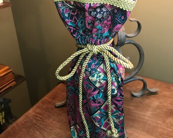 Cloth wine bottle gift bag Christmas table decoration