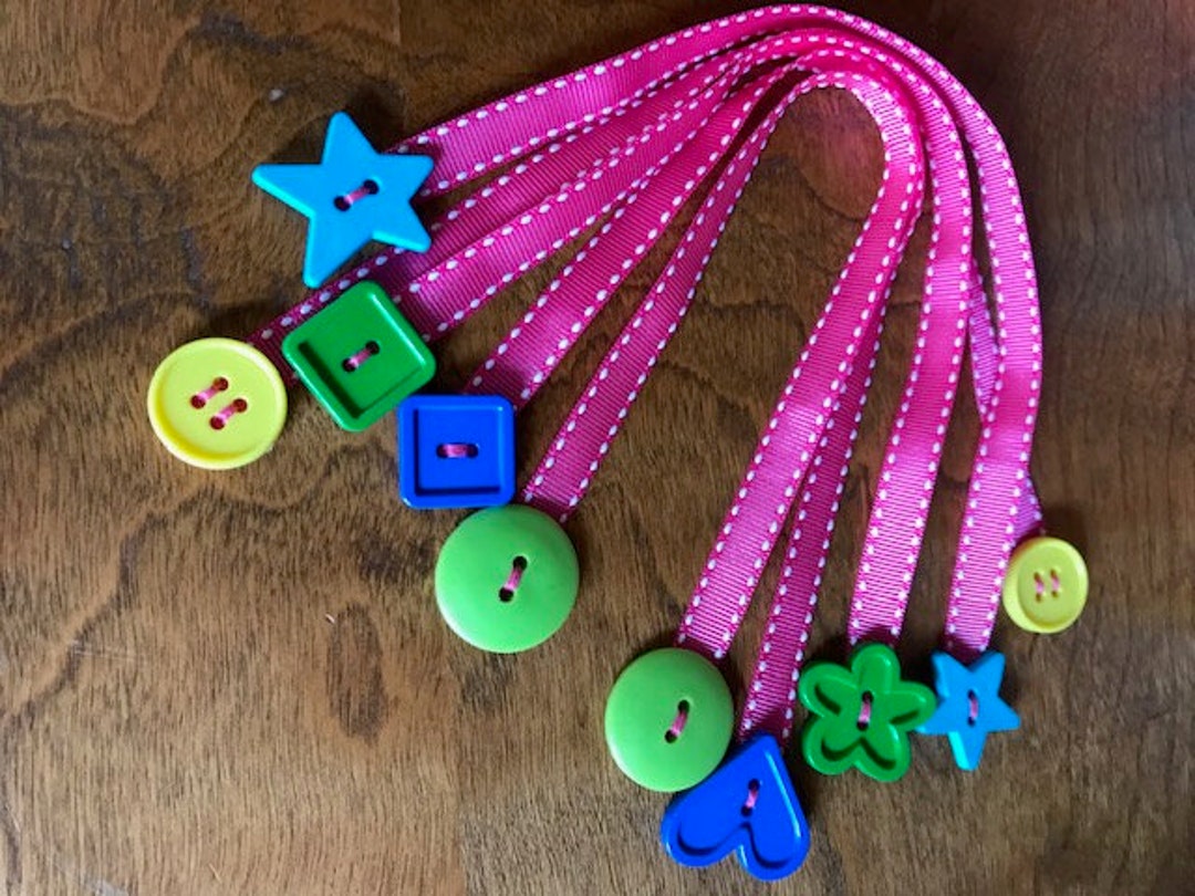Ribbon Bookmark With Button Ends - Etsy