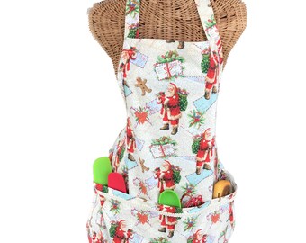 Christmas Apron with three section pocket