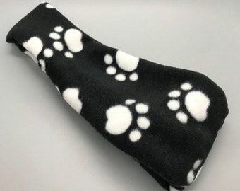 paw print polar fleece ski headband