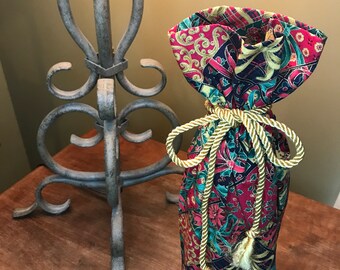 Cloth wine bottle gift bag Christmas table decoration