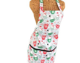 Christmas Apron with three section pocket