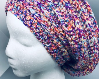 Crochet slouchy hat