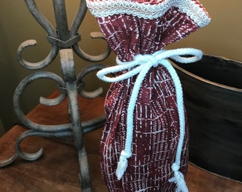 Cloth wine bottle gift bag festive table decoration