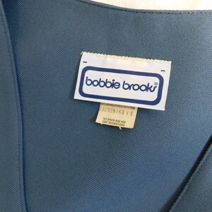 60's 70's Bobbie Brooks Polyester Pant Suit / Vintage 2pc. Pant & Vest Set..Slate Blue image 5