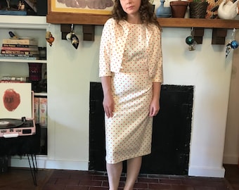 50s - 60s Sa 'bett of CA 2 piece Dress and Jacket / Vintage Dress & Jacket Set