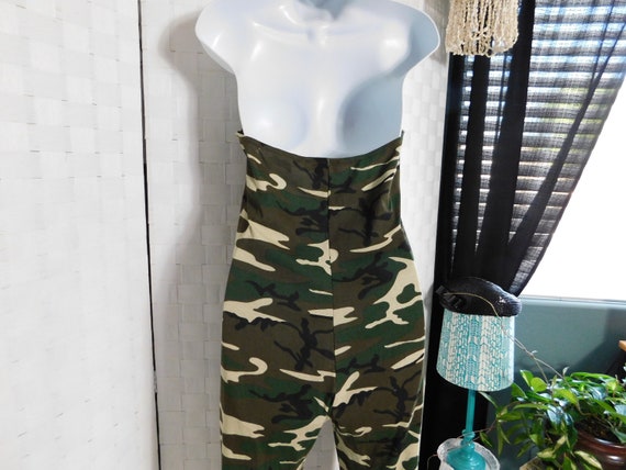 90's Chesley Camouflage Halter Jumpsuit - image 4