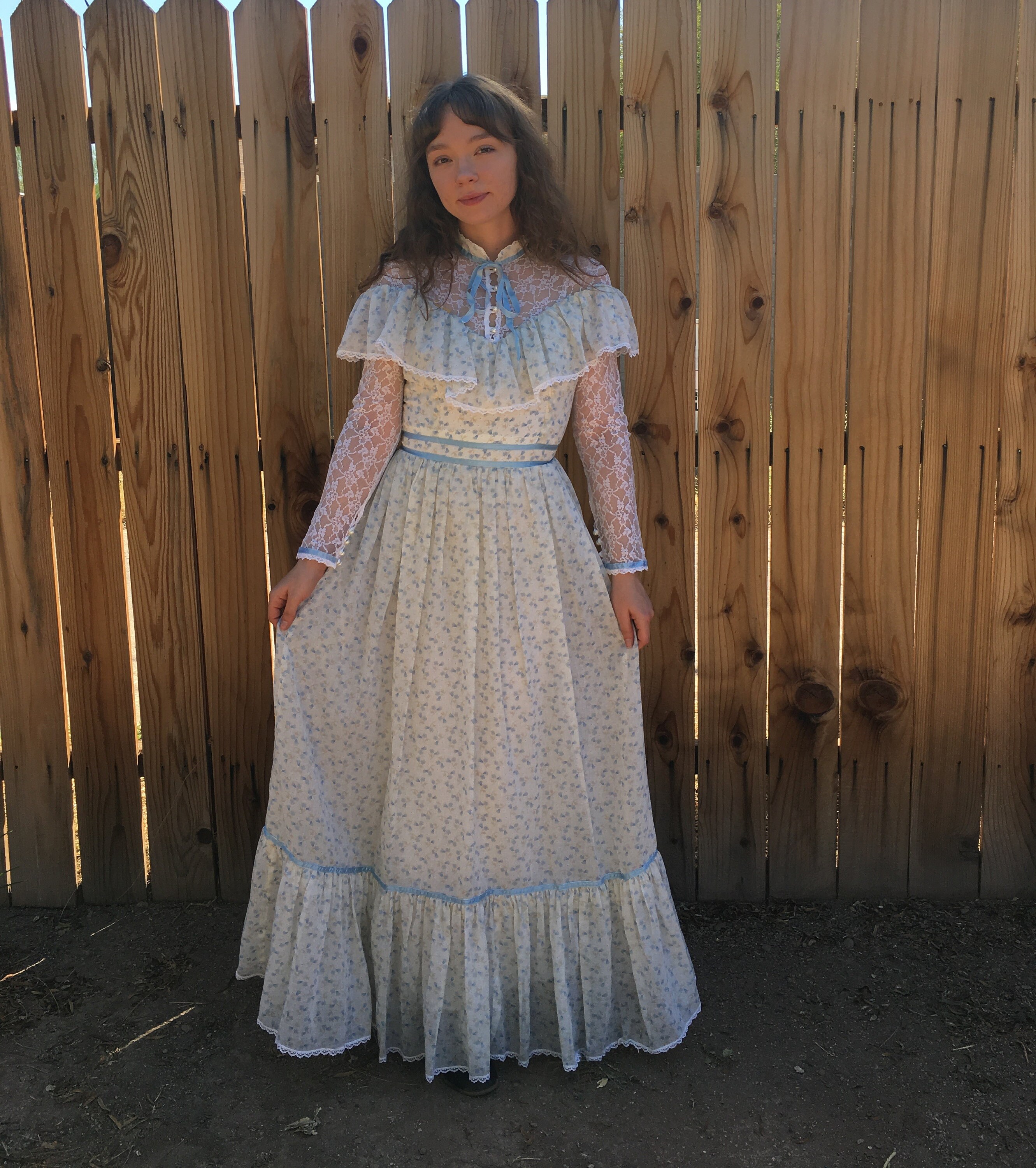 cream colored boho dress
