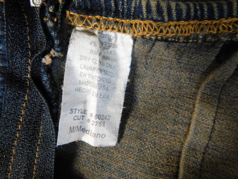 90s Denim Strapless Dress Vintage Blue Jean Stretch Body Con Dress by Rue 21