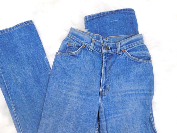 80s Levis California Straights Orange Tab Blue Jeans 26X34 - Etsy