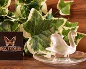 Lalique Crystal Bowl, pre-1978 Swan Pin Dish