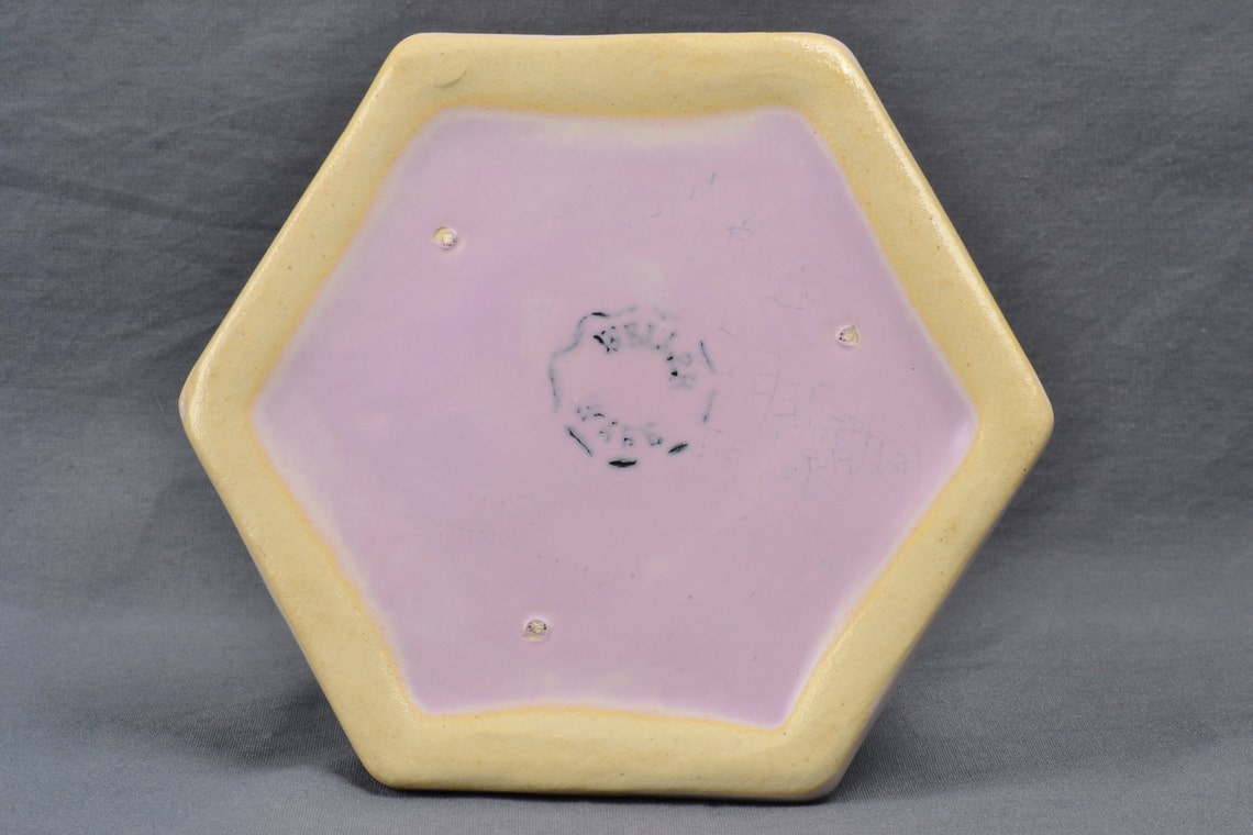 Weller Pottery Candle Holder 1920's Hobart Mat Pink Etsy