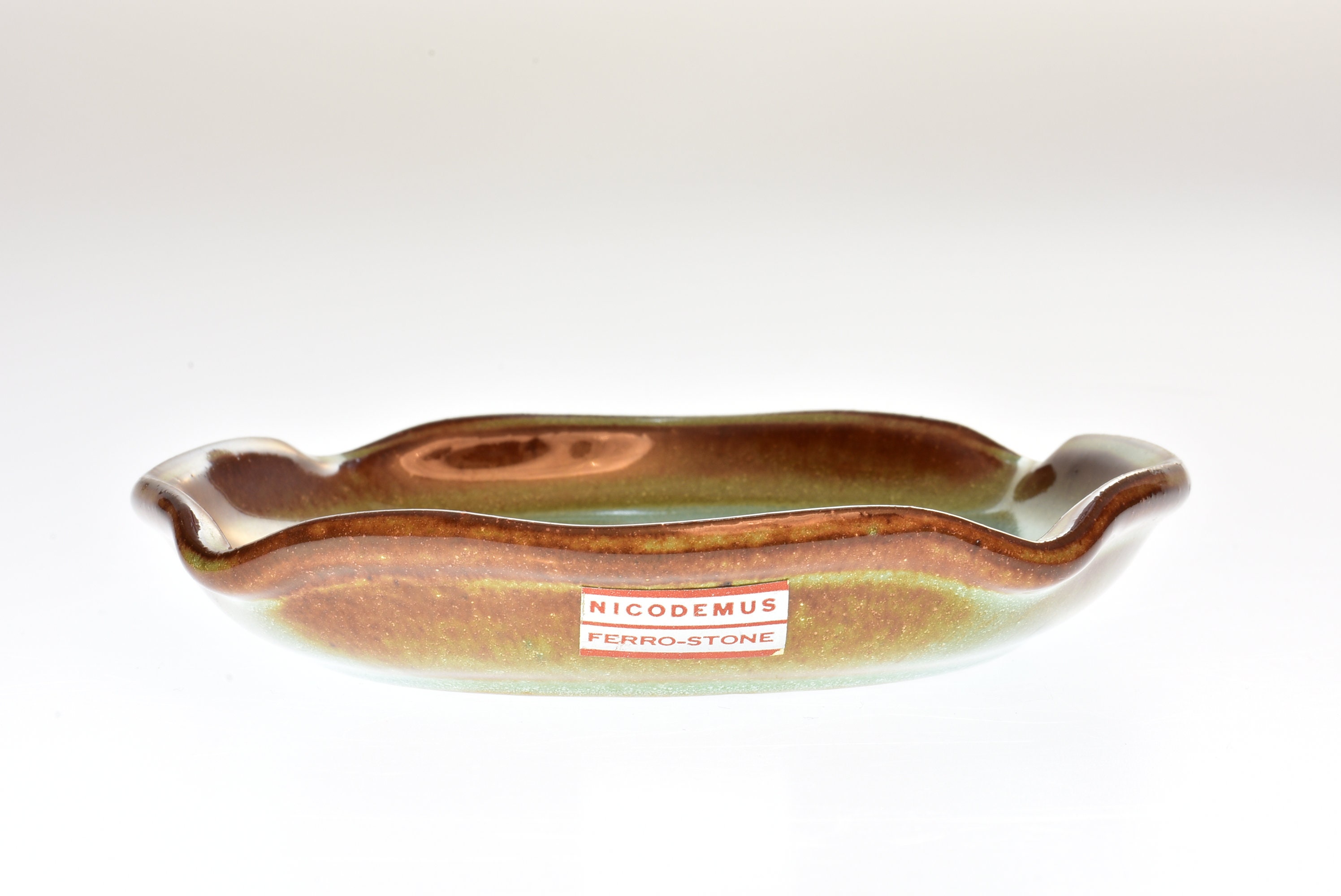 Nicodemus Pottery 1953 Green Coin Tray Ohio Sesquicentennial Etsy