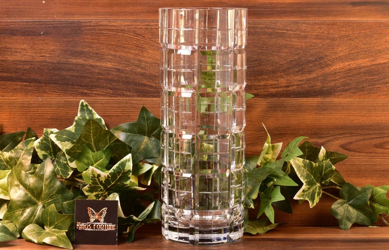 Wedgwood Crystal Vase Vera Wang Cubic Cylinder Vase Etsy