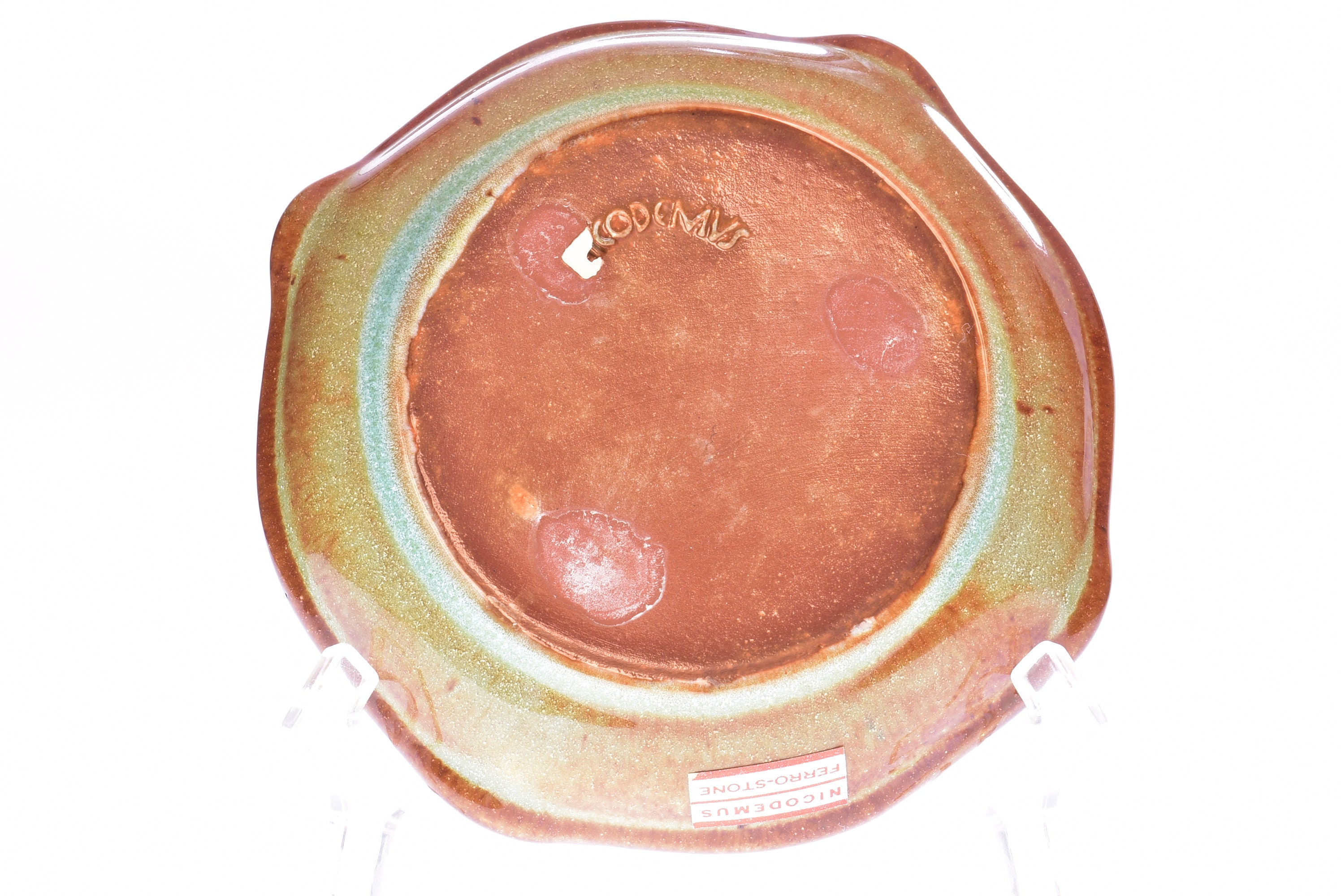 Nicodemus Pottery 1953 Green Coin Tray Ohio Sesquicentennial Etsy