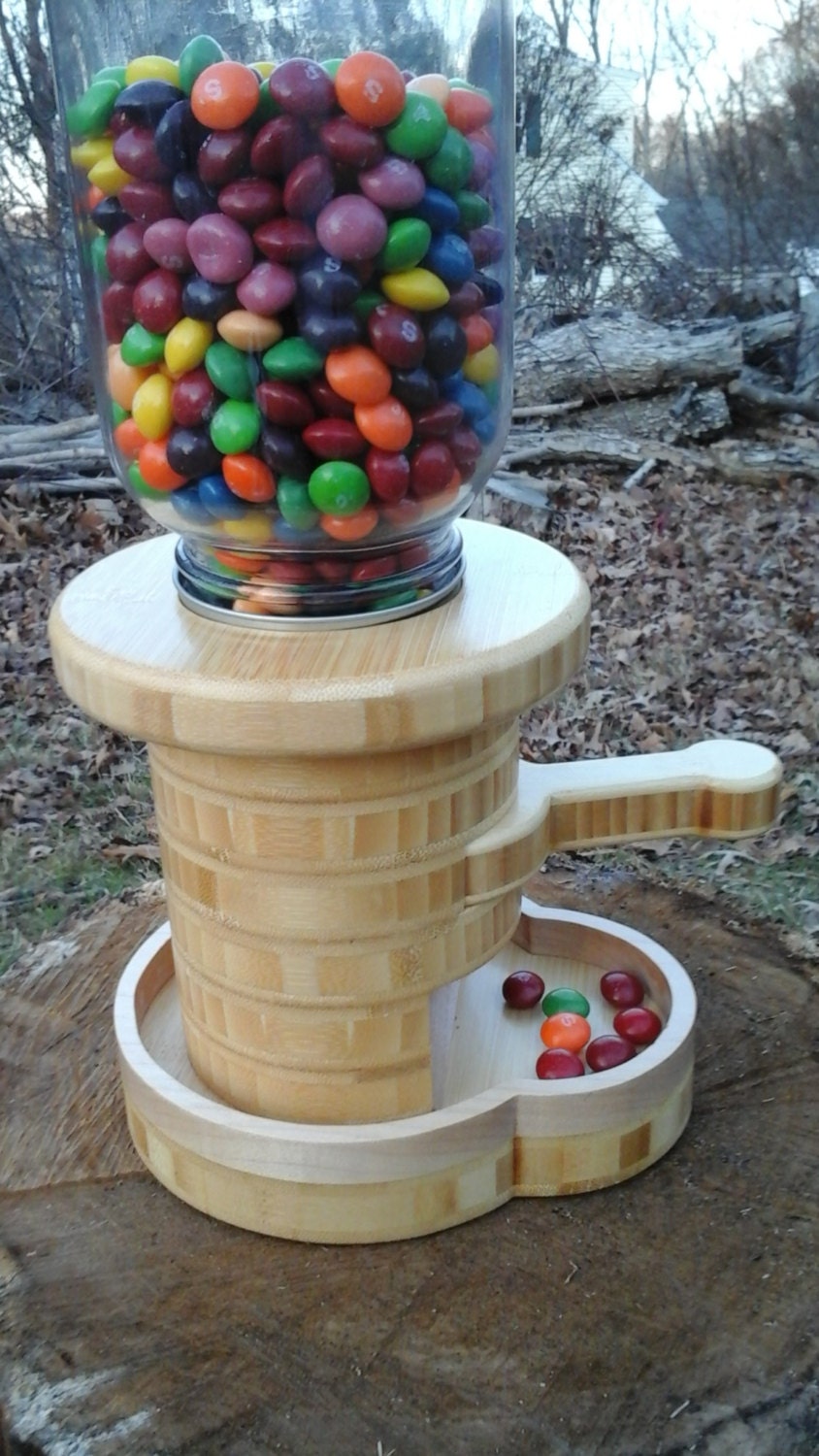 Wooden Candy Dispenser Etsy