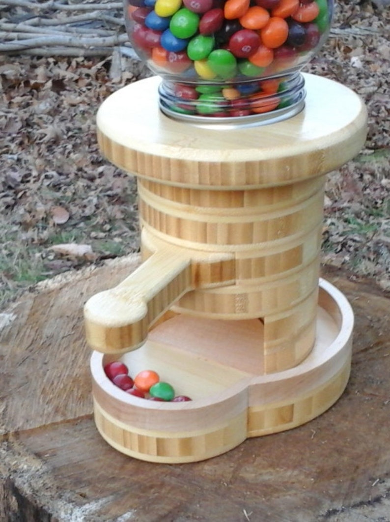 Wooden Candy Dispenser Etsy