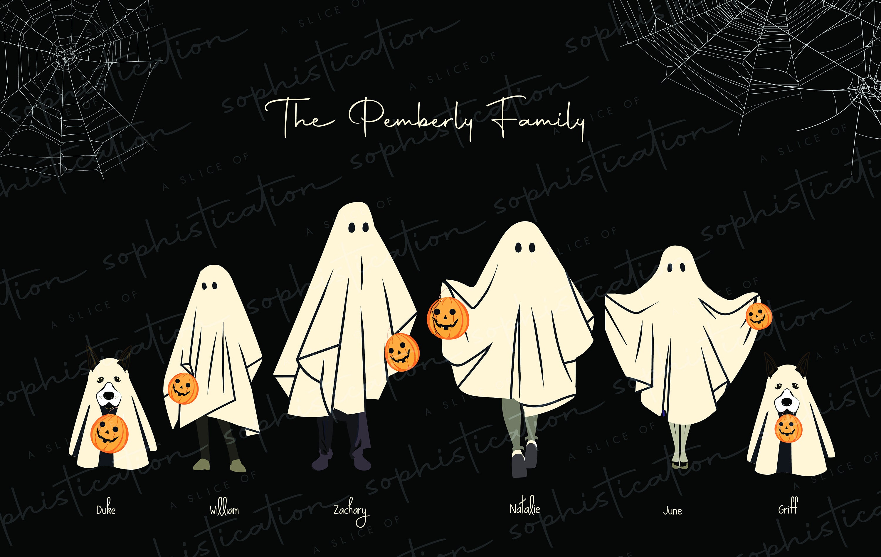 Halloween Ghost Family Portrait - Etsy