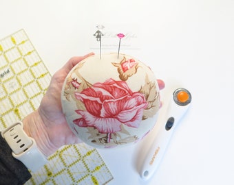 Small Size Rose Pincushion -- Verna Mosquera Design -- Floral Pin Cushion