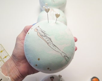 Mermaid Pincushion — Gifts for Her -- Handmade Pincushion