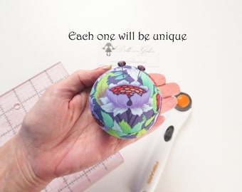 Tiny size Purple Tula Pink Pincushion - Tula Pink Pinkerville Imaginarium Pincushion — OOAK