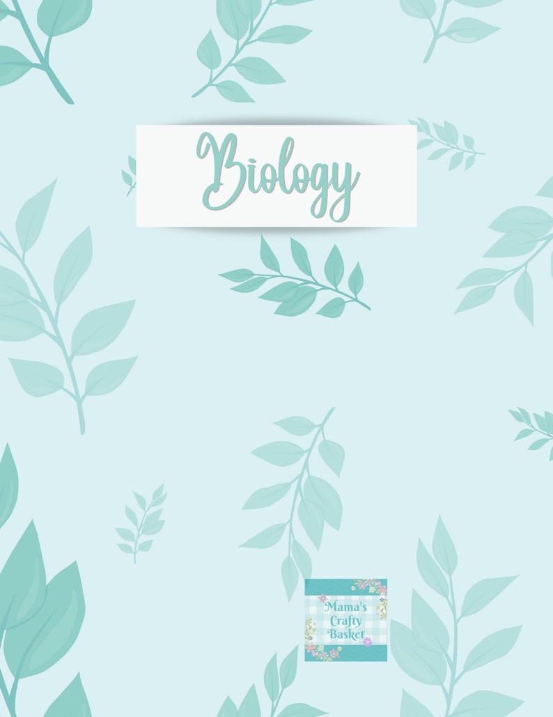 Biology Science Binder Cover Printable Letter Size School Etsy