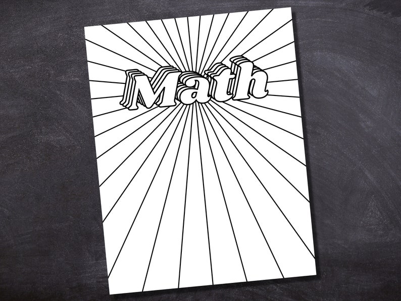 Math Binder Cover Printable / Retro / Letter Size / School - Etsy