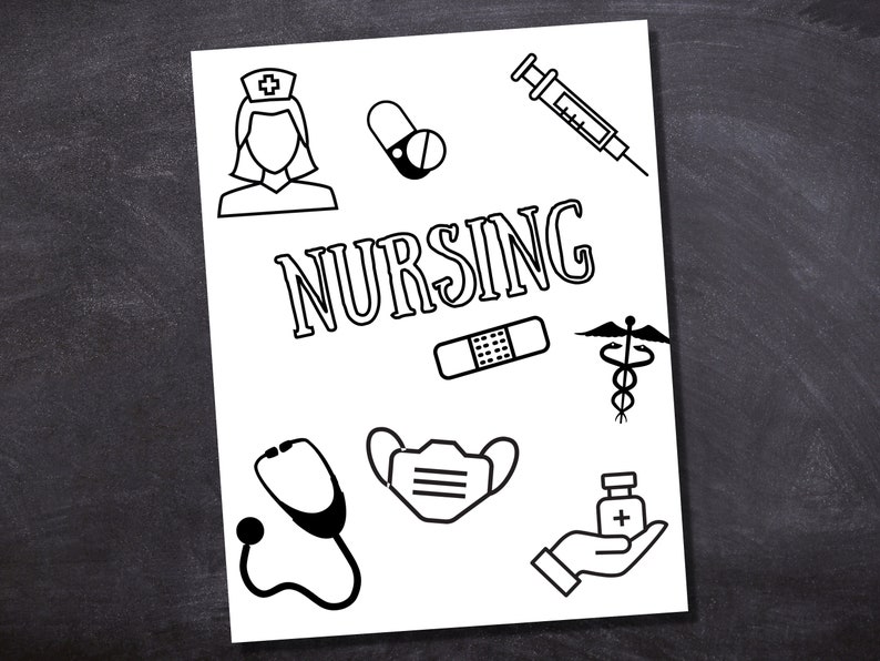 Nursing Binder Cover Printable / Letter Size / School Binder Cover ...