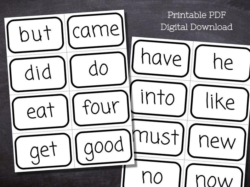 52 Dolch Sight Words Primer Printable / Kindergarten Sight Etsy
