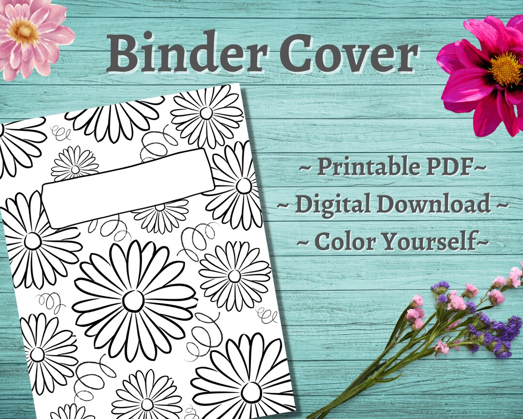 Subject Binder Cover Printable / Letter Size / School Binder Cover