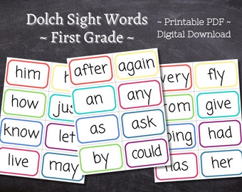 1st grade sight words flash cards pdf First Grade Sight Words Bundle main image 0