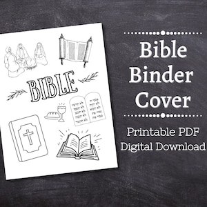 BIBLE Binder Cover Printable / Letter size / School binder cover / Bible notes / Scripture / Printout / PDF / Homeschool / Bible study